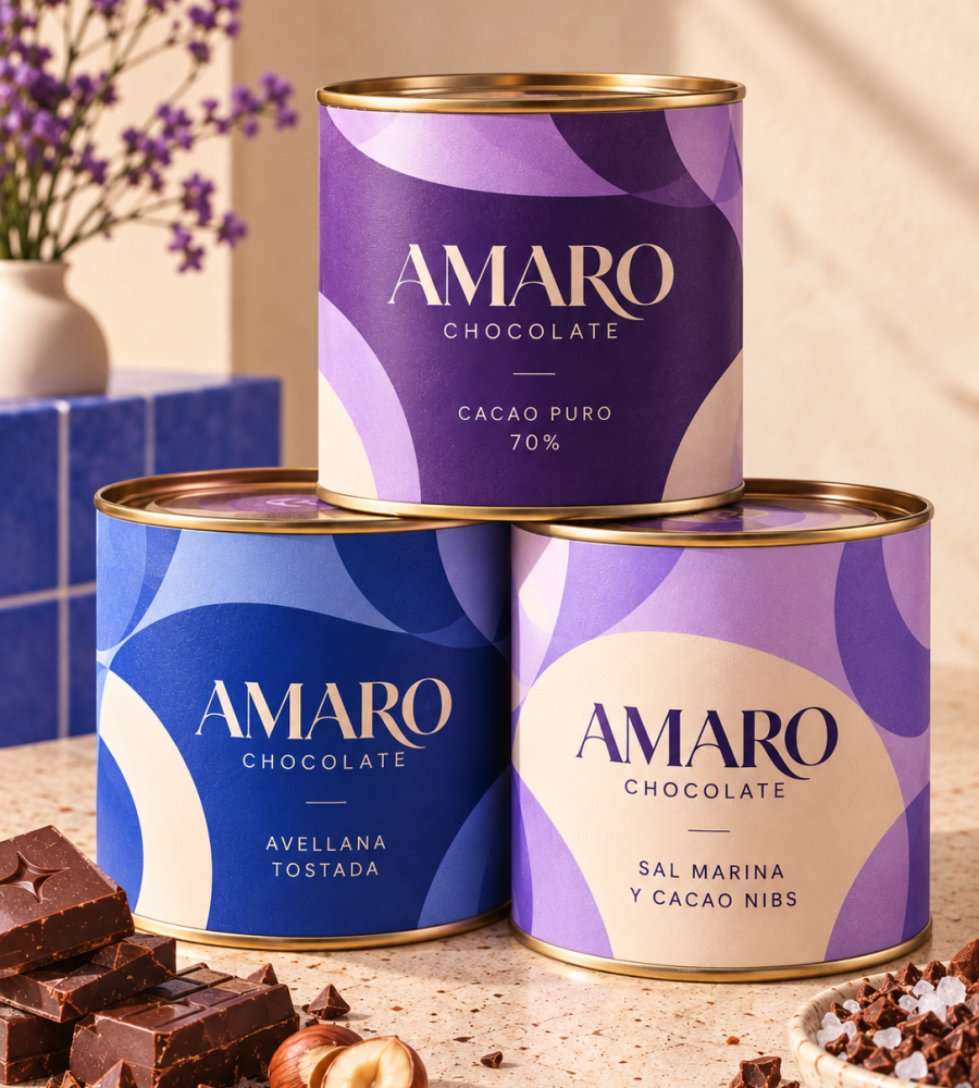 Trío AMARO de chocolates artesanales